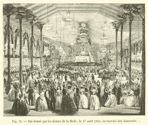 A hallei hölgyek bálja, 1850. augusztus 17-én, az ártatlanok márciusában alkotó: French School