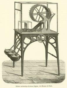 Seguier báró automatikus mérlege a Monnaie de Paris-ban (metszet) alkotó: French School
