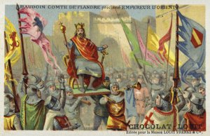 IX. Balduin, Flandria grófja, Konstantinápoly császárává nyilvánították, 1204 alkotó: French School
