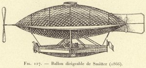 Smitter irányítható léggömbje (1866) (metszet) alkotó: French School