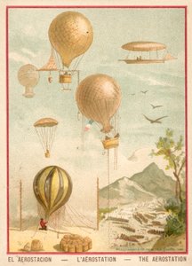 Léggömbölés (chromolitho) alkotó: French School