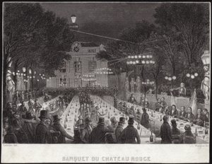 Bankett a Chateau Rouge-ban alkotó: French School