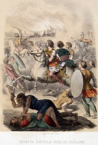 Barbarian Invasions – Attila veresége Chalons közelében alkotó: French School