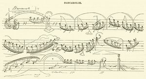 Barcarolle (metszet) alkotó: French School