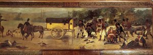 Larrey báró repülő mentőautója (Dominique Jean, Baron Larrey 1766 - 1842) 1809-ben A 19. századi francia iskola névtelen festménye. 1809 Párizs, a Val de Grace múzeuma alkotó: French School