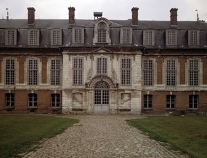 Barokk építészet: a Hotel des Rams homlokzata (17. század), Abbeville, Somme (80). alkotó: French School