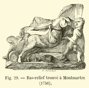 A Montmartre-ban talált domborművet, 1756 alkotó: French School