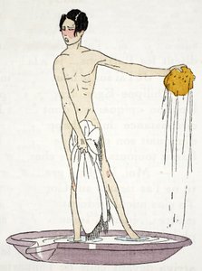 Fürdés (pochoir print) alkotó: French School