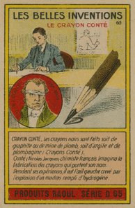 Gyönyörű találmányok kártya, Conte zsírkréta alkotó: French School