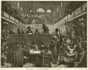 Beaux-Arts, At the Salle Graffard, M Jean Beraud festménye (metszet) alkotó: French School