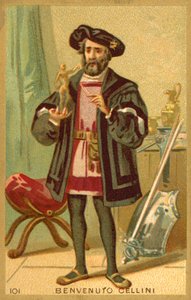 Benvenuto Cellini, olasz művész (chromolitho) alkotó: French School