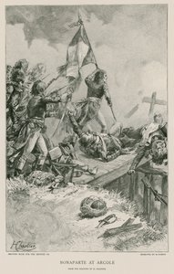 Bonaparte az Arcole-ban alkotó: French School