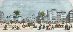 Boulevard des Filles du Calvaire és Boulevard du Temple - Rue Pont aux Choux - Rue des Filles-du-Calvaire - Rue Saintonge - „Tableau-de-Paris”-ba vésette Edmond Texier 1852 alkotó: French School