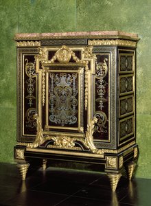 Boulle szekrény, aranyozott bronz veretekkel, 17. század vége, későbbi változtatásokkal alkotó: French School