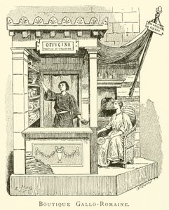Boutique Gallo-Romaine (metszet) alkotó: French School