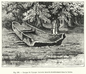 A Saone-ban nemrégiben talált braque a tavi időszakból (metszet) alkotó: French School