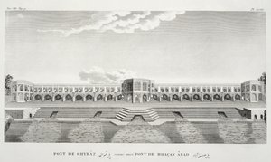 Shiraz hídja, Isfahan, a Voyages du Chevelier Chardin en Perse, et en autres Lieux d