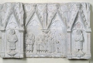 Temetési jelenet (a koporsó előtt) (homokkő) alkotó: French School