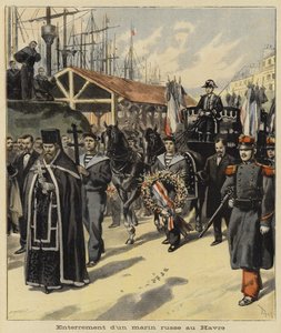 Egy orosz tengerész temetése Le Havre-ban, Franciaországban, 1897