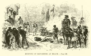 A reformerek felgyújtása Meaux-ban alkotó: French School