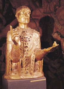 Szent Baudime mellszobra (réz)