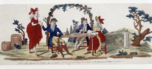 Kávézó Párizsban: chez Chereau, rue Jacques - metszet alkotó: French School