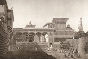Kairó: kilátás Osman Bey házának belsejére alkotó: French School