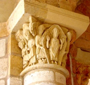 Szent Márton dicsőítését ábrázoló tőke alkotó: French School