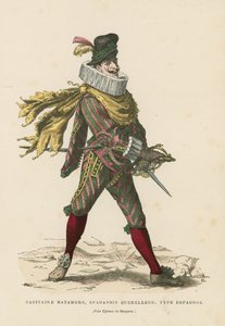 Matamore kapitány, spanyol bérgyilkos, 17. század alkotó: French School