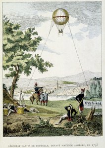 Jean Marie Joseph (Jean-Marie-Joseph) Coutelle (1748-1835) fogságban lévő aerosztátja, mielőtt Mainz ostrom alá vette volna alkotó: French School
