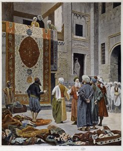 Szőnyegkereskedők Egyiptomban alkotó: French School