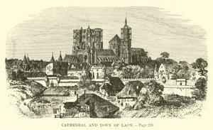 A katedrális és Laon városa alkotó: French School
