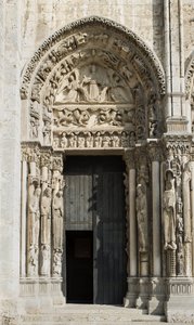 Cathedrale de Charres, a királyi kaputól balra lévő öböl nyugatra néz, mondta a feljutást alkotó: French School