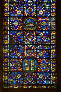 Cathedrale de chartres, a béke ólomüvegének részlete alkotó: French School
