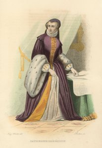 Catherine de Medici (színes metszet) alkotó: French School