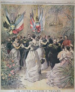 Ünnepségek az orosz flotta touloni látogatása tiszteletére, a le Petit Journal címlapja, 1893. október 21. alkotó: French School