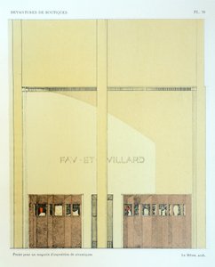 Kerámia bemutatóterem, 20. tábla, Louis-Pierre Sezille Devantures de Boutiques illusztrációja, Párizs, 1927 alkotó: French School
