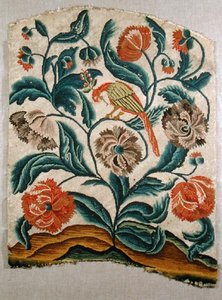 Széktámla, 1725-50 körül (hímzés vászonra) alkotó: French School