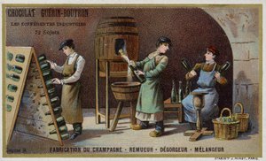 Pezsgőgyártás (chromolitho) alkotó: French School