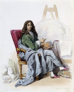 Charles Lebrun (Le Brun) (1619-1690) francia festő és dekoratőr - a "" Le Plutarque francais"-ban, Mennechet, Párizs alkotó: French School