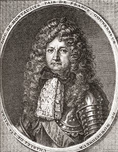 Charles de Sainte-Maure, duc de Montausier, 1610 1690. Francia katona és a Dauphin kormányzója, Louis le Grand Dauphin. Az 1908-ban megjelent Les Heures Libresből. alkotó: French School