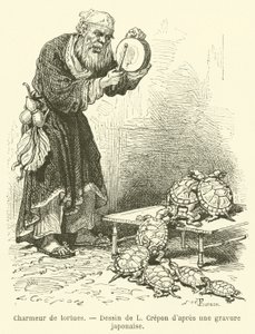 Turtle Charmer (metszet) alkotó: French School