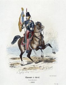 Vadászok lóháton: Porte – Standard 1854-ben – A. Barbier „” Histoire de l