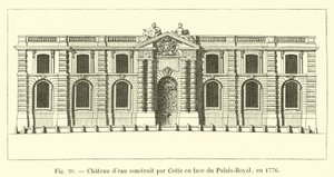 Víztorony, amelyet Cote épített a Palais-Royallal szemben, 1776-ban alkotó: French School