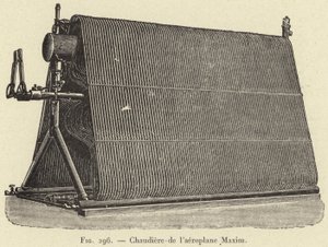 Maxim repülőgép kazán (gravírozás) alkotó: French School