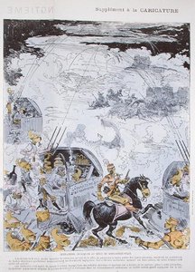 Vegyi hadviselés Mozambik ostrománál, a „La Caricature”-ből alkotó: French School