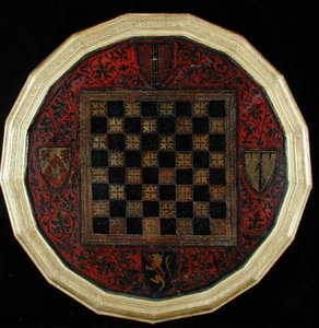 Négy címeres sakktábla, 1400-30 körül alkotó: French School