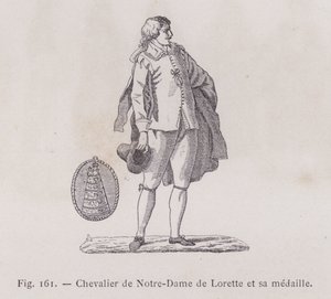 Notre-Dame de Lorette lovagja és érme (metszet) alkotó: French School