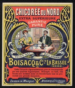 Chicoree du Nord, Boisacq és Cie la Bassee, reklám (színes litho) alkotó: French School