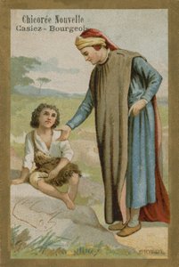 Chicoree nouvelle kereskedelmi kártya, Cimabue felfedezi Giottót alkotó: French School